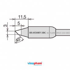 Mỏ hàn, tips hàn cho máy hàn thiếc RX-85HRT-3BC GOOT