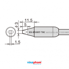 Mỏ hàn, tips hàn cho máy hàn thiếc RX-85HRT-3D GOOT